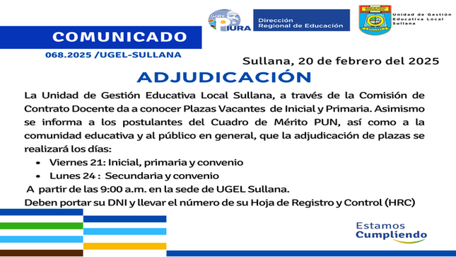 Comunicado N°68-2025