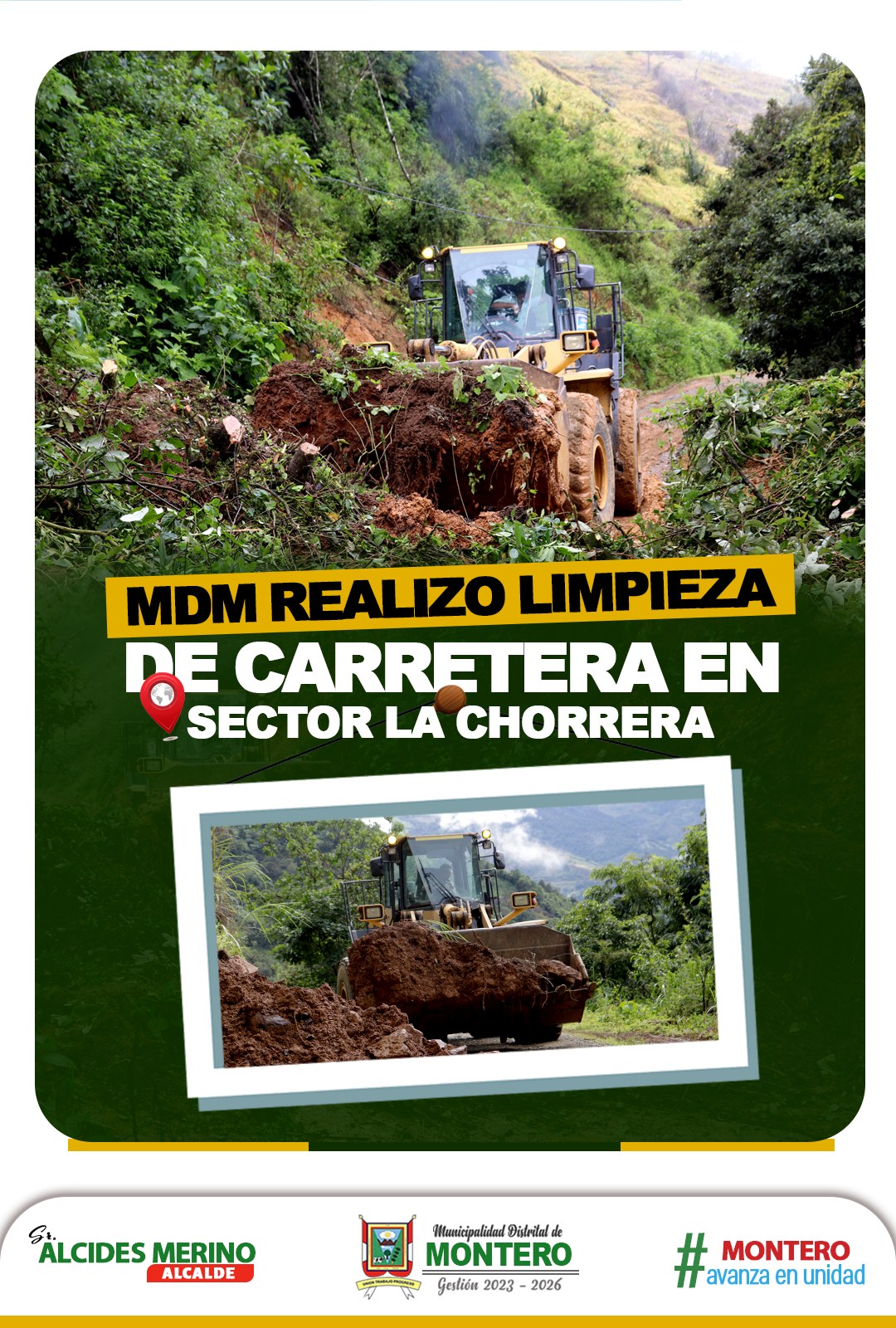 Seguimos Atendiendo Nuestras Vías de Comunicación, MDM Realizo Limpieza de la Carretera Sector de la Chorrera