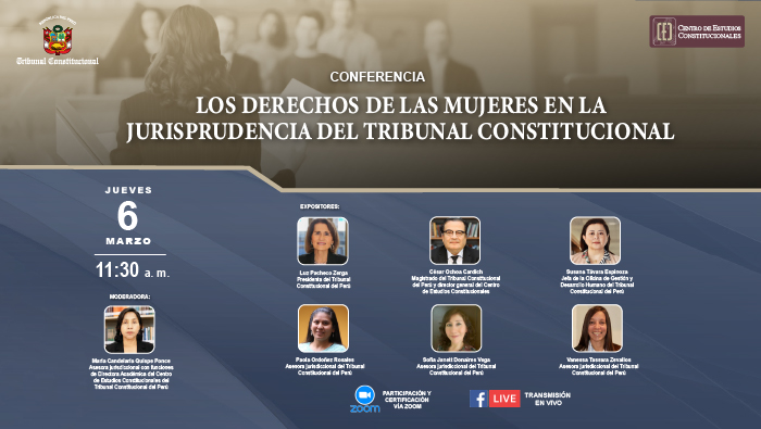 Por el Día Internacional de la Mujer se realizará la conferencia “Los derechos de las mujeres en la jurisprudencia del Tribunal Constitucional”