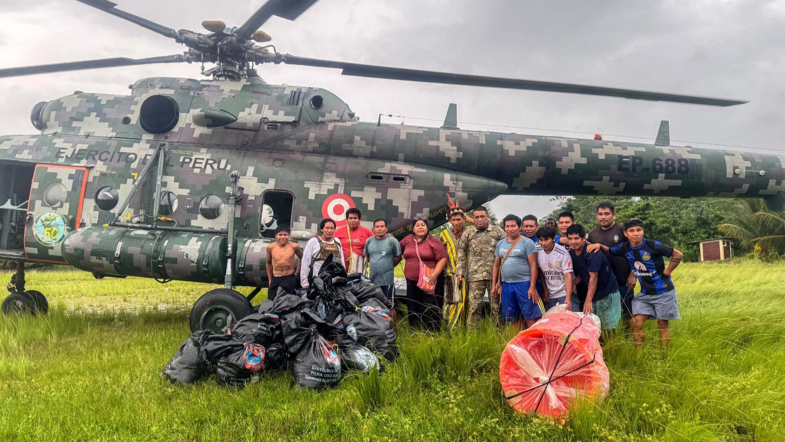 Comando Especial Vraem traslada 20 toneladas de ayuda humanitaria para comunidades de Junín afectadas por lluvias intensas