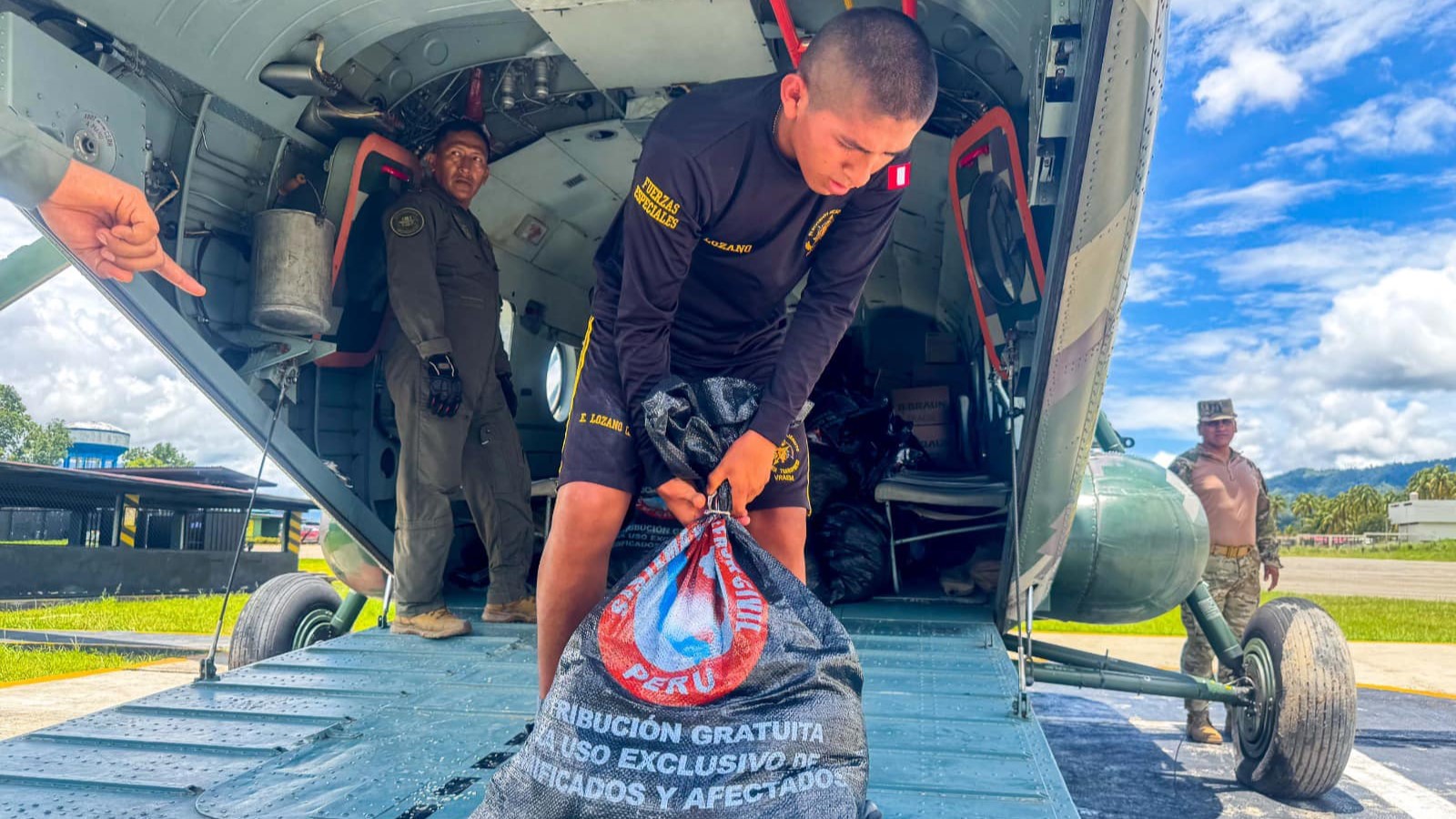Comando Especial Vraem traslada 20 toneladas de ayuda humanitaria para comunidades de Junín afectadas por lluvias intensas