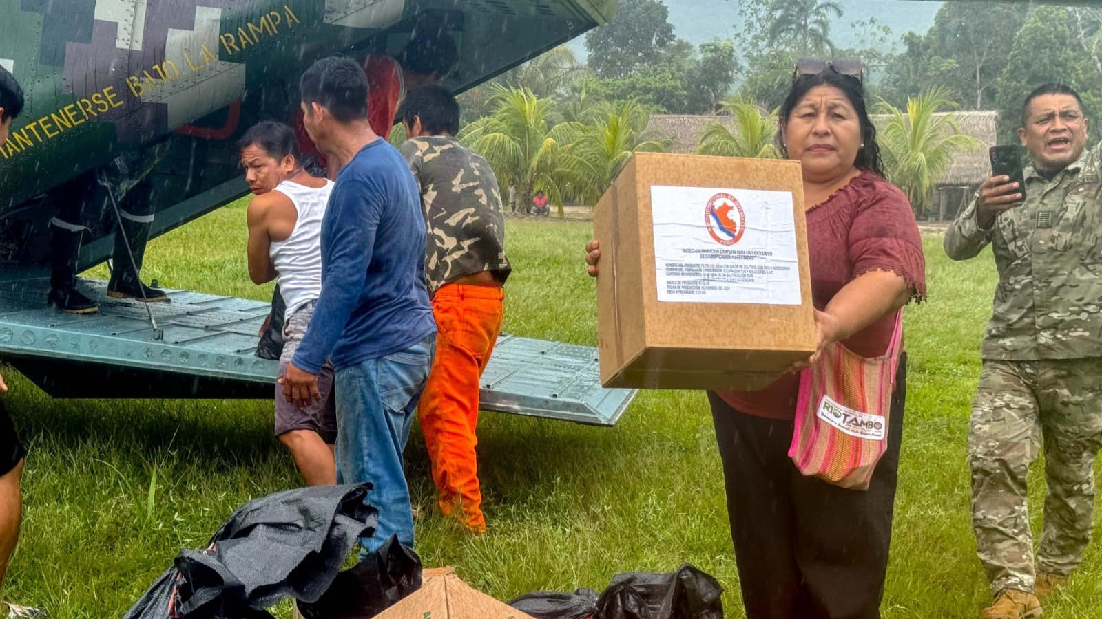 Comando Especial Vraem traslada 20 toneladas de ayuda humanitaria para comunidades de Junín afectadas por lluvias intensas