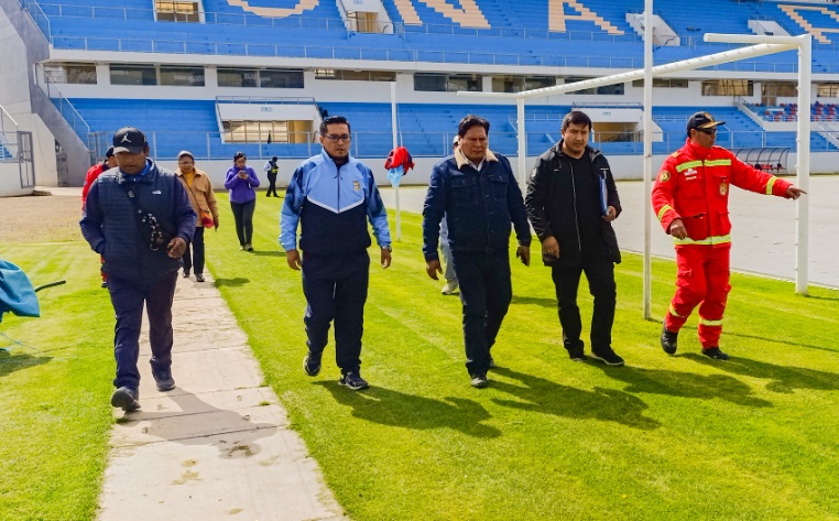 Municipalidad de Puno garantiza seguridad en el estadio una puno para las festividades de la Virgen de la Candelaria 2025