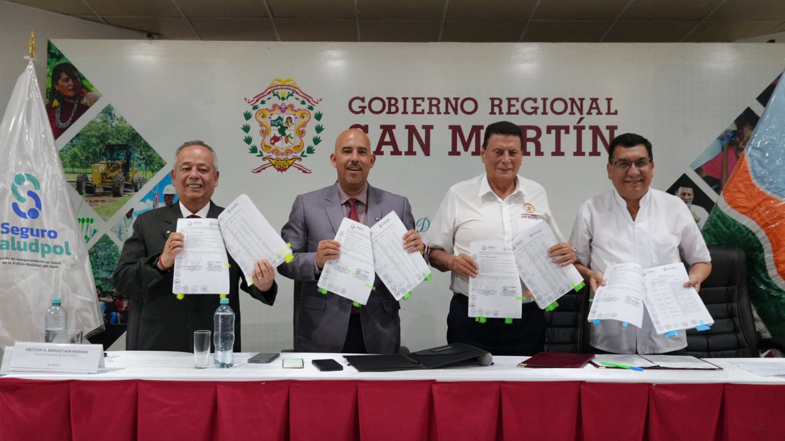 Seguro Saludpol firma convenio con Gore San Martín