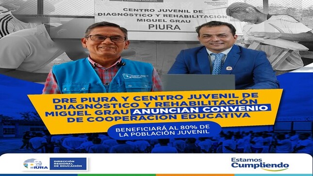 DREP y Centro Juvenil Miguel Grau firman convenio para fortalecer educación