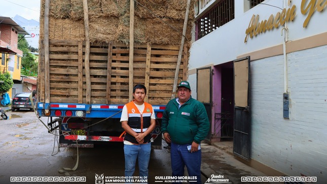  23 toneladas de heno y kits veterinarios 