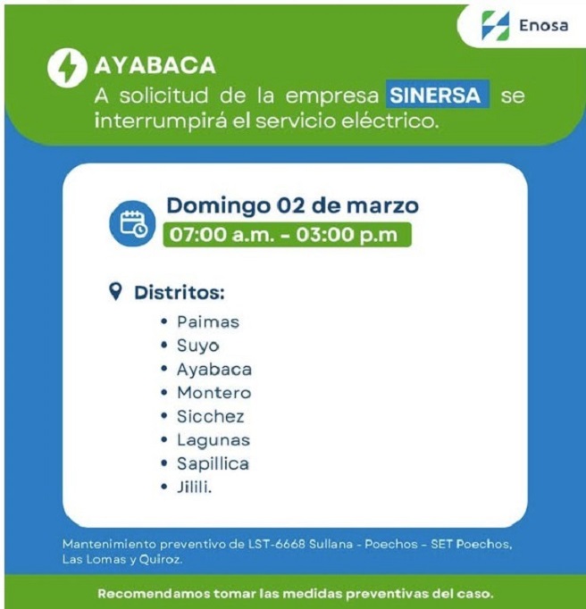 Β‘AtenciΓ³n, Montero! Corte de Luz Programado