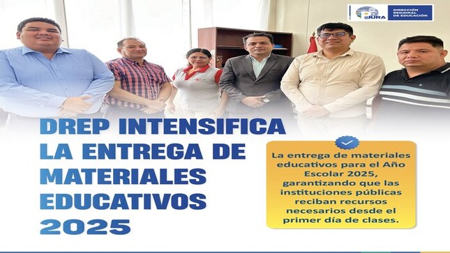 DREP y MINEDU coordinan entrega de materiales educativos