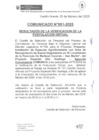 Vista preliminar de documento COMUNICADO N°001-2025_RESULTADOS DE LA VERIFICACION DE LA POSTULACION VIRTUAL_PROYECTO MARISCAL CACERES_SEGUNDA CONVOCATORIA