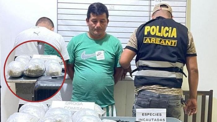 Juzgado condena a 6 años de cárcel a hombre detenido con 9 kilos de marihuana
