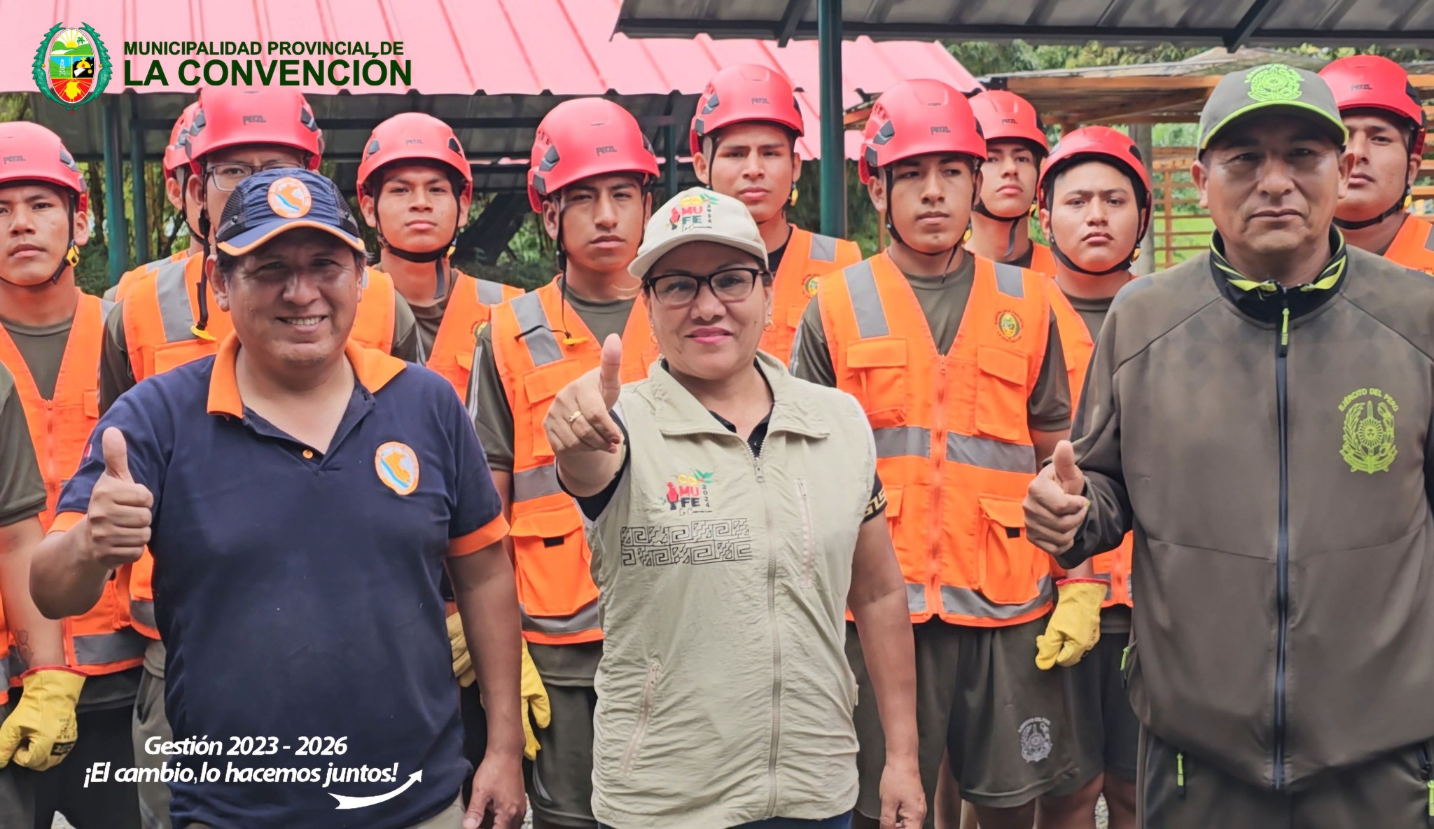 Municipalidad La Convención y ejército peruano trabajan en alianza por la seguridad ante riesgos