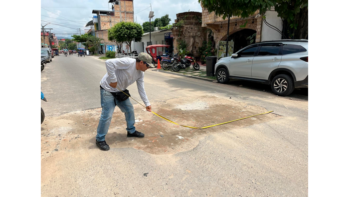 Inspeccionan calles en mal estado dejadas por EMAPA San MartΓn.
