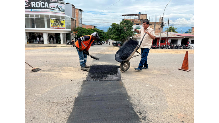 Resanado de vΓas en diferentes arterias de la ciudad de Tarapoto.