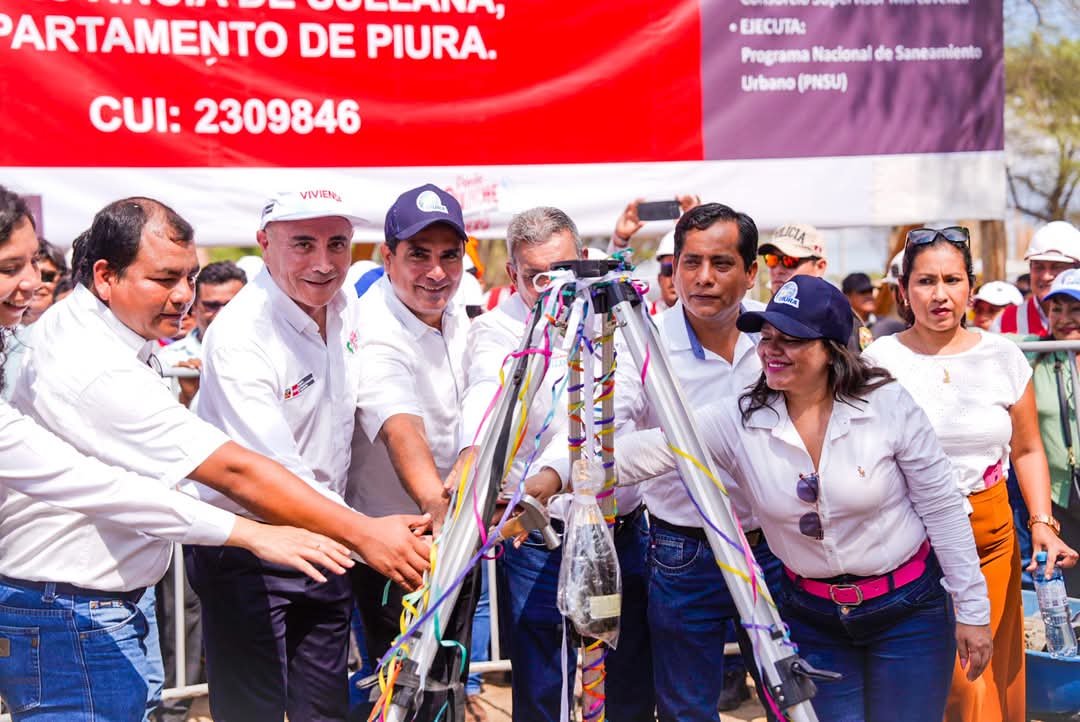 Gobernador y ministro Whittembury dan inicio a obra de agua potable y alcantarillado en beneficio de más de 300 mil sullaneros