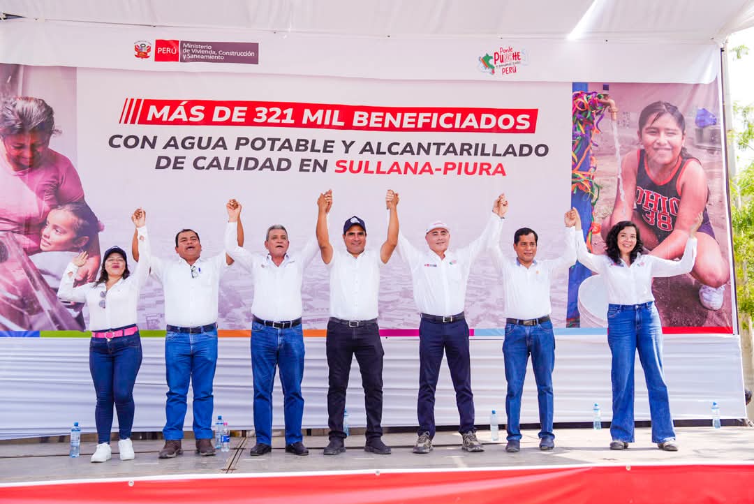 Gobernador y ministro Whittembury dan inicio a obra de agua potable y alcantarillado en beneficio de más de 300 mil sullaneros