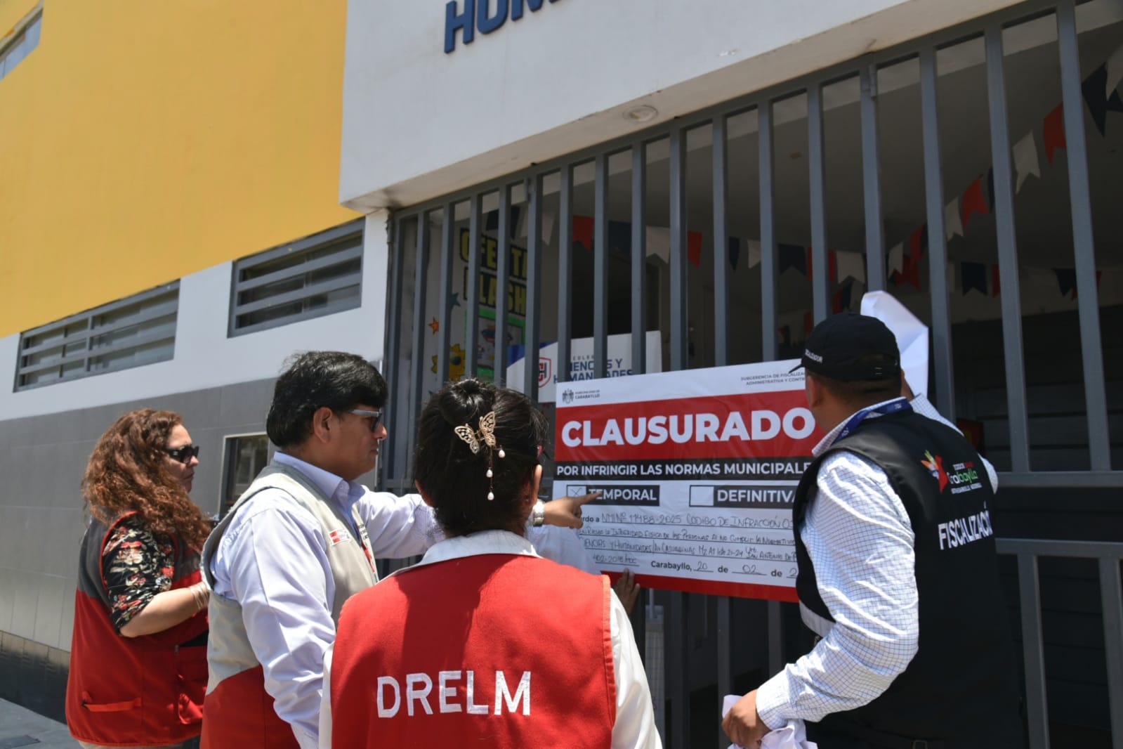 Clausura locales informales
