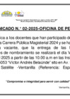 Vista preliminar de documento COMUNICADO N.° 02-2025-OFICINA DE PERSONAL_ENTREGA DE RESOLUCIONES DE NOMBRAMIENTO