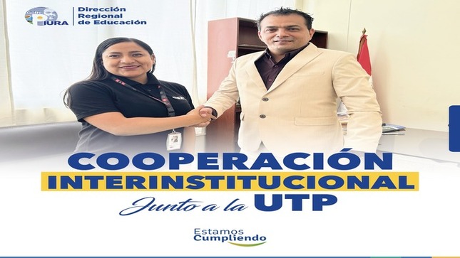 DRE Piura y UTP impulsan firma de convenio para fortalecer educación