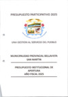 Vista preliminar de documento Presupuesto Institucional de Apertura (PIA) 2025