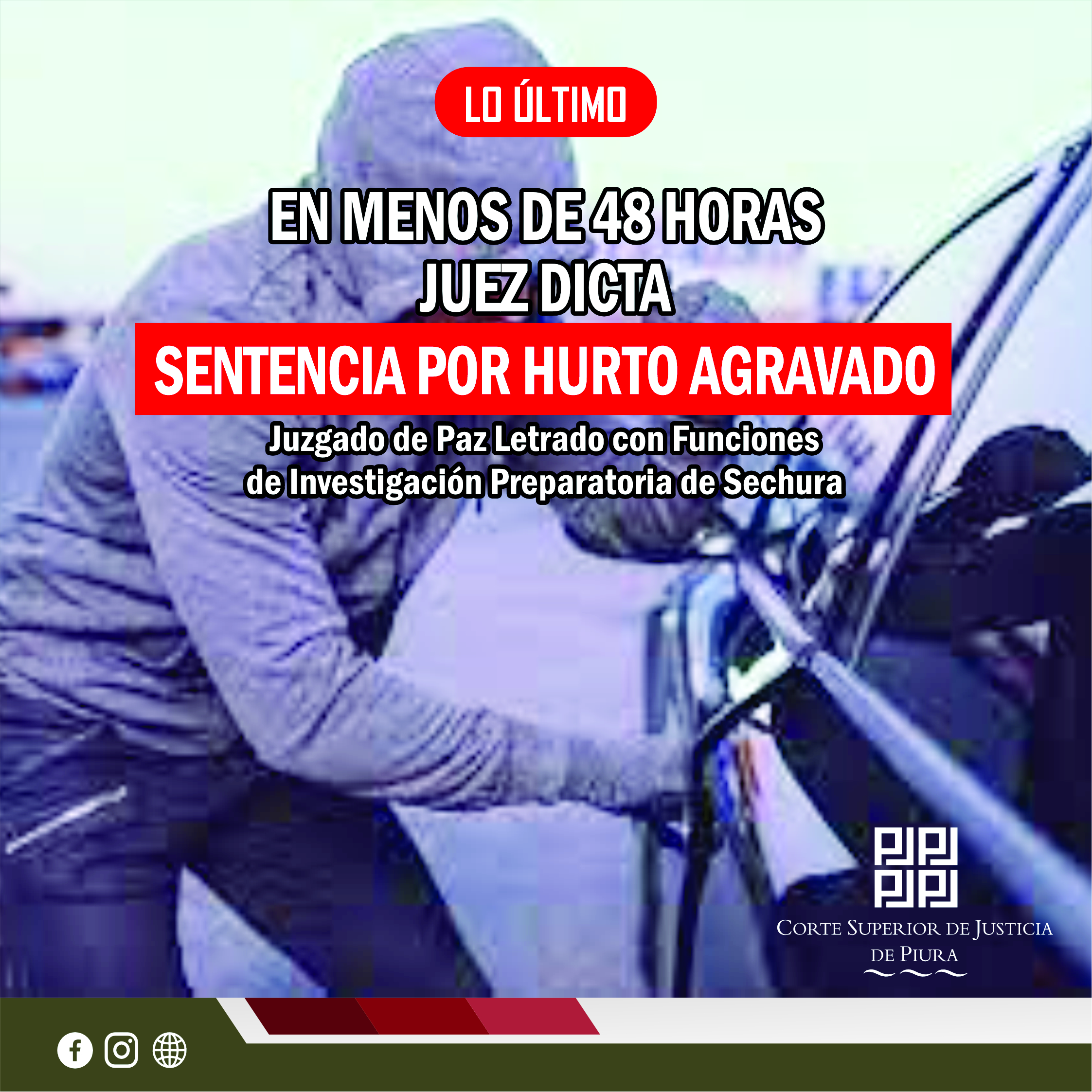 Juez dicta sentencia en menos de 48 horas