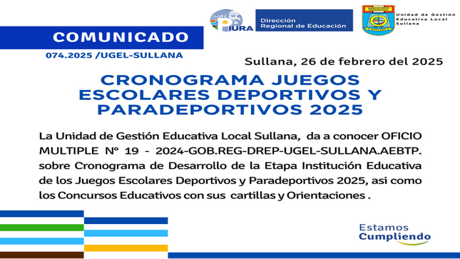 Comunicado N°74-2025
