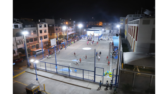 Un espacio que ahora luce renovado con nuevos juegos infantiles, iluminación LED, un cerco perimétrico remodelado y un campo deportivo mejorado.  
Seguimos trabajando para que las familias agustinianas disfruten de espacios públicos más seguros y adecuados para el deporte y la recreación.