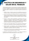 Vista preliminar de documento Política de Seguridad y Salud en el Trabajo