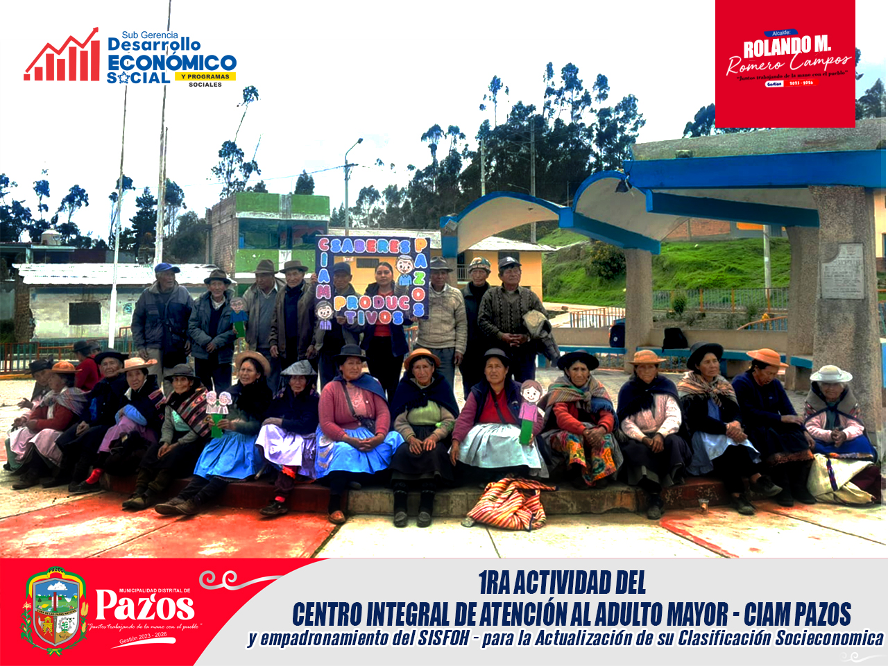 ✅ Hoy se llevó a cabo la primera actividad del Centro Integral de Atención al Adulto Mayor (CIAM Pazos), una importante iniciativa cuyo objetivo es promover y fortalecer el envejecimiento saludable de los adultos mayores. Esta jornada estuvo marcada por el desarrollo de un taller titulado "Habilidades Cognitivas y Cuidado en la Familia", dirigido especialmente a los adultos mayores de la comunidad del C.P. San Pedro de Mullaca.
✅ Este tipo de actividades no solo fortalecen las capacidades individuales de los participantes, sino que también promueven una mayor conciencia sobre el envejecimiento saludable y la importancia de la atención familiar en la vida diaria. A través de esta acción, el CIAM Pazos continúa comprometido con el bienestar de los adultos mayores, brindándoles espacios de aprendizaje, apoyo y fortalecimiento comunitario.
✅ Además de esta enriquecedora actividad, también se realizó el empadronamiento de SISFOH para la actualización de la clasificación socioeconómica de los pobladores, donde nuestras trabajadoras de la Sub Gerencia de Desarrollo Económico, Social y Programas Sociales llegaron hasta los lugares más alejados.
