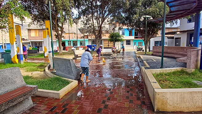 Los trabajos de limpieza en San Jacinto no paran