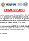Vista preliminar de documento COMUNICADO MODIFICANDO CRONOGRAMA CAS N° 02- RESIDENCIA ESTUDIANTIL - 2025