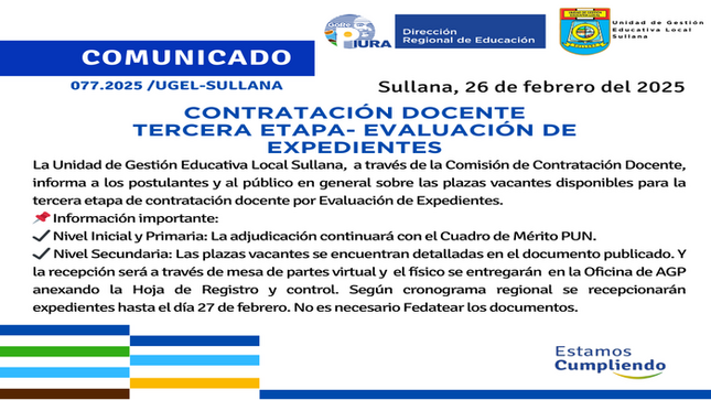 Comunicado N°77-2025