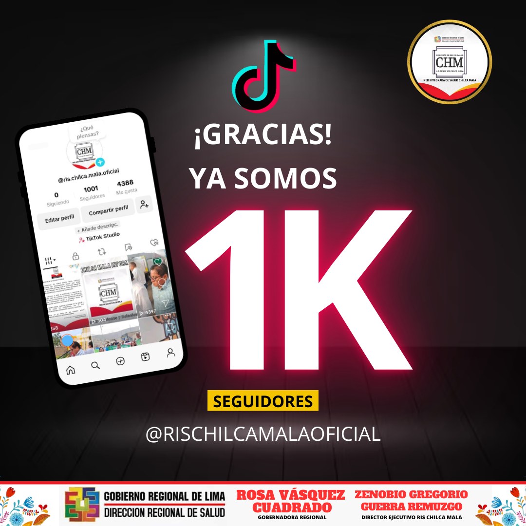 RIS Chilca Mala: Ya somos mil seguidores en Tik Tok