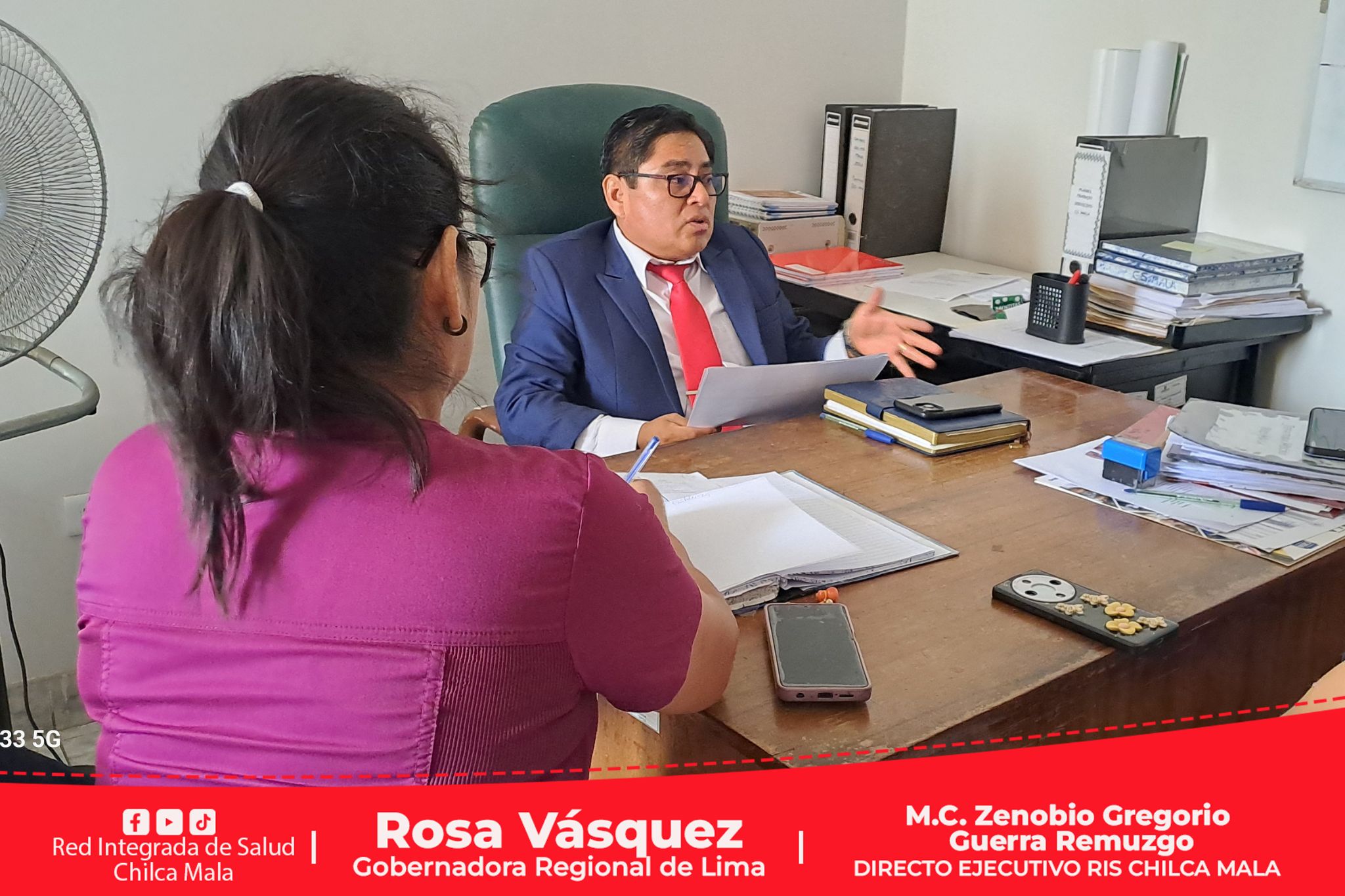 Director Ejecutivo de la RIS Chilca Mala sostiene reunión con el jefe del Centro de Salud de Mala