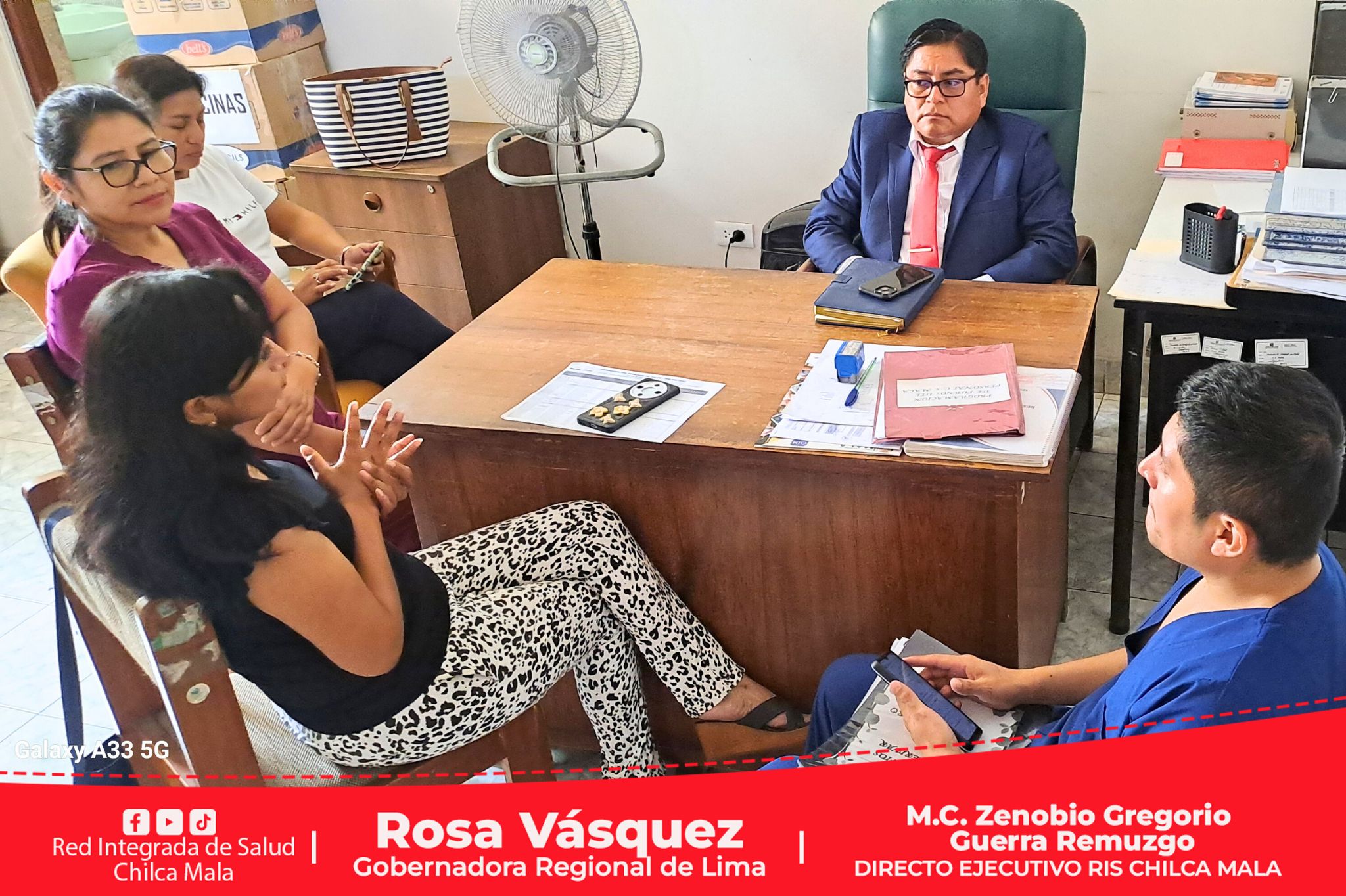 Director Ejecutivo de la RIS Chilca Mala sostiene reunión con el jefe del Centro de Salud de Mala