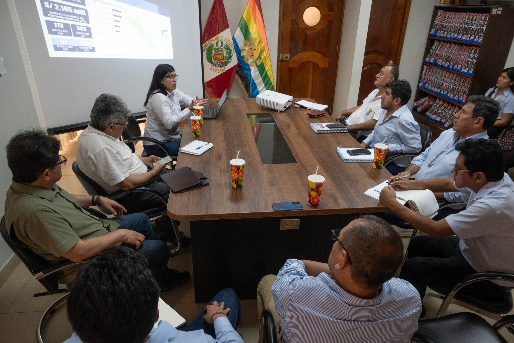 Reunión del OEDI y la Municipalidad de Kimbiri