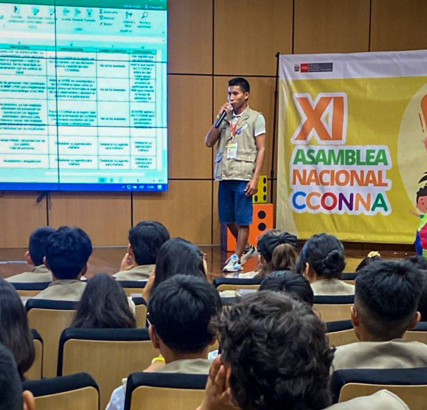 "Adolescentes loretanos participantes en la XI Asamblea Nacional del CCONNA"