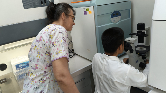 En el Servicio de Genética laboran cinco médicos genetistas y 4 biólogos que se encargan del área molecular, además de 3 biólogos, una tecnóloga y una técnica en laboratorio en área de citogenética