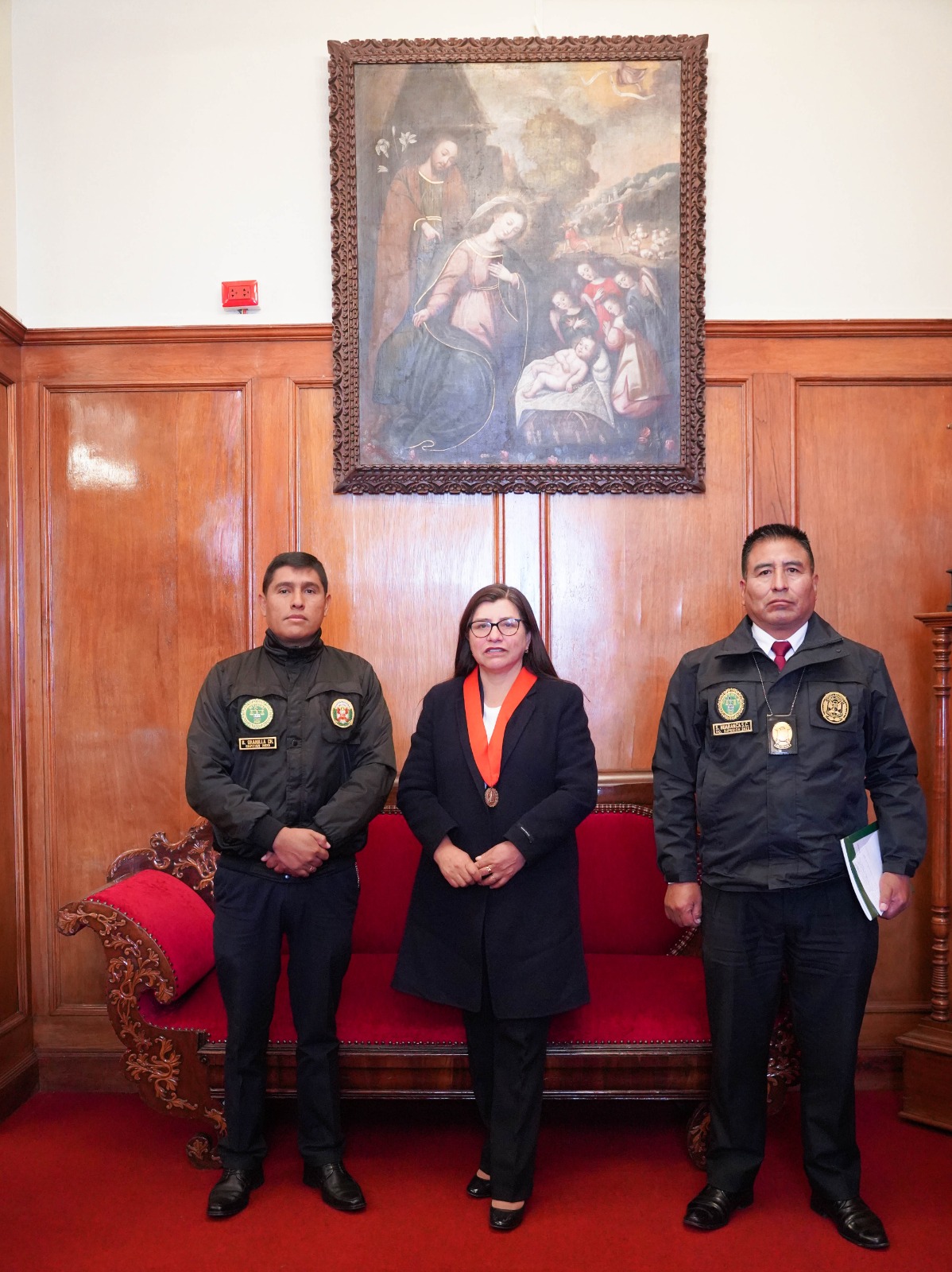 Presidenta de la Corte de Cusco recibió la visita del Jefe de Área de la Policía Judicial