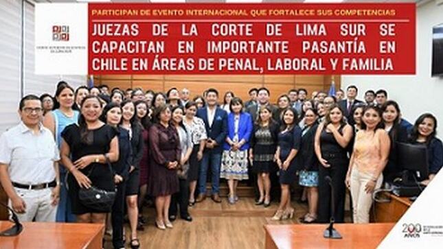 Juezas de la corte de Lima Sur se capacitan en importante pasantía en Chile