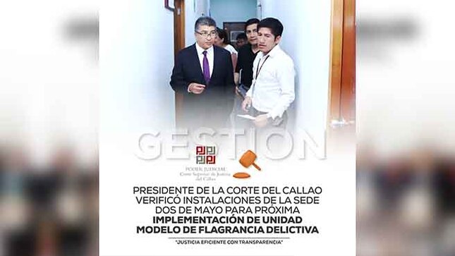 Presidente de la Corte del Callao verificó instalaciones de la sede 2 de Mayo para próxima implementación de Unidad Modelo de Flagrancia
