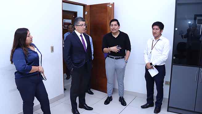 Presidente de la Corte del Callao, Miguel Castañeda Moya, verificó instalaciones de la sede 2 de Mayo para próxima implementación de Unidad Modelo de Flagrancia