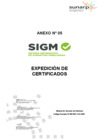 Vista preliminar de documento Anexo n.° 5 Expedición de Certificados