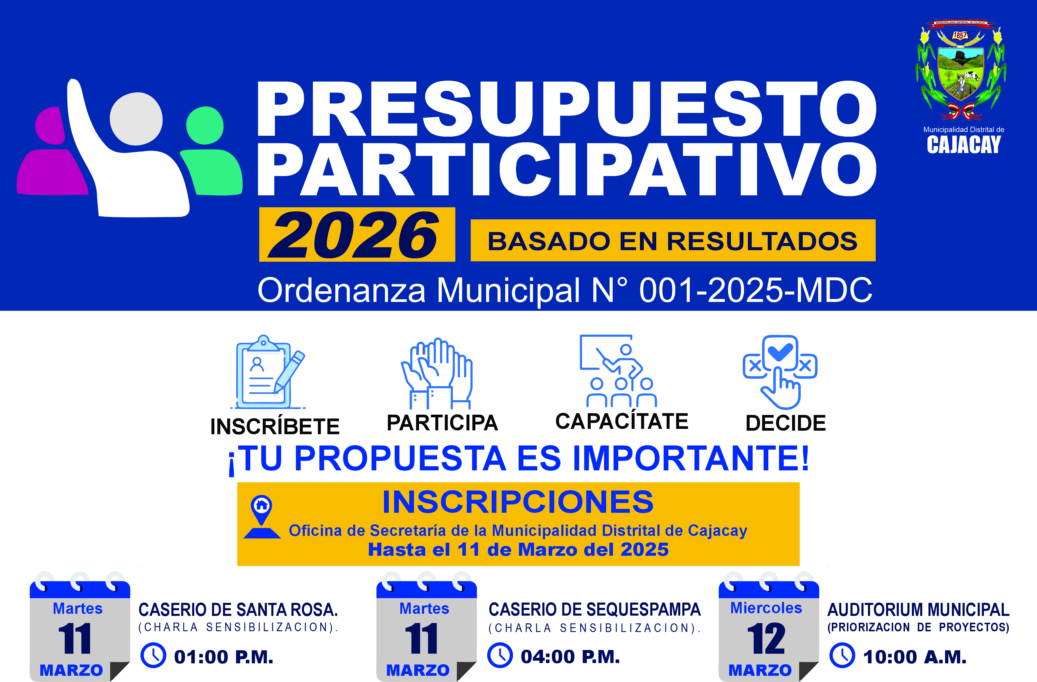Presupuesto Participativo Basado en Resultados 2026