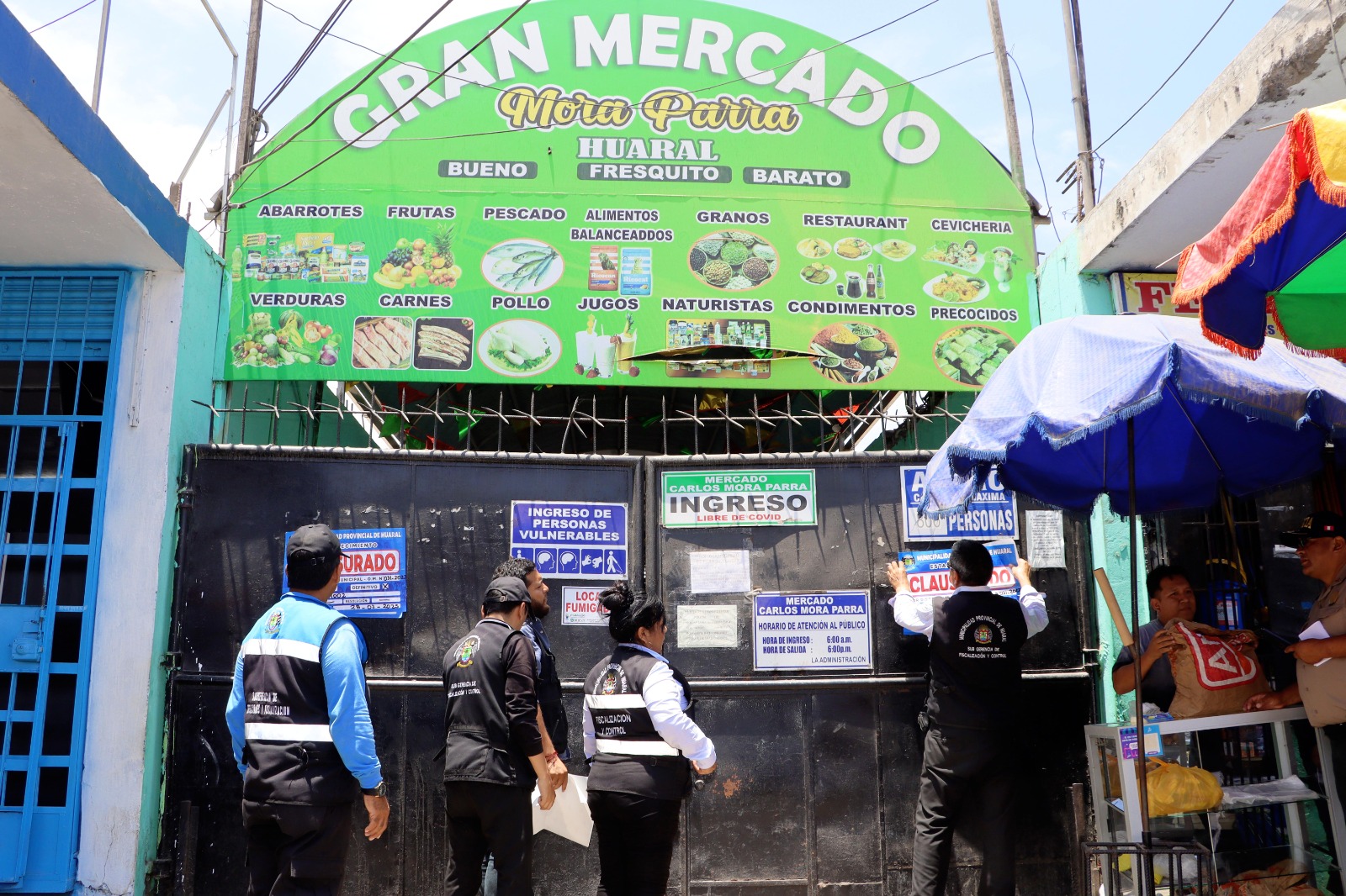 Gerencia de Fiscalización y Control clausura el Mercado Carlos Mora Parra