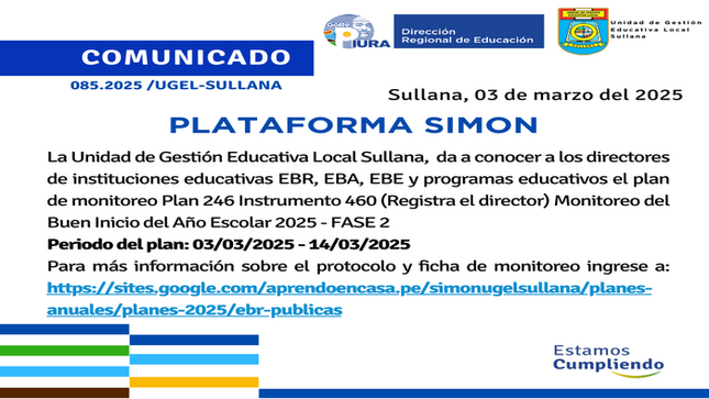 Comunicado N°85-2025