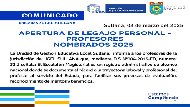 Comunicado N°86-2025