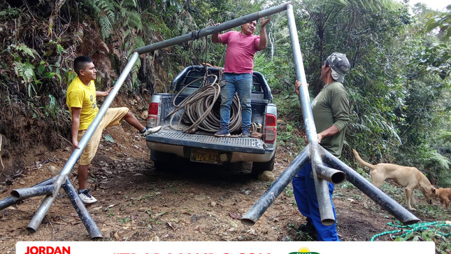Se Entrega Cable De Acero Para Construcción De Puente Colgante En Anexo Pampa Del Oso