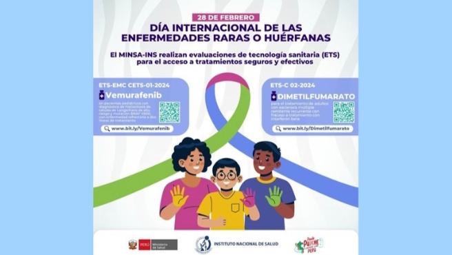 Minsa publica evaluaciones tecnológicas sanitarias relacionadas a enfermedades raras o huérfanas