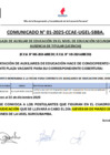 Vista preliminar de documento COMUNICADO_01_CONVOCATORIA PARA ADJUDICACIÓN DE PLAZAS_04_MARZO_2025