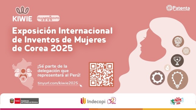 ¿Eres inventora? Indecopi convoca a la exposición de invenciones KIWIE 2025 en Corea
